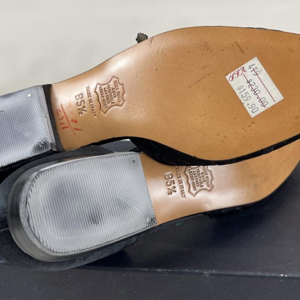 BOTTEGA VENETA INTRECCIATO T-STRAP FLATS - Picture 8 of 13